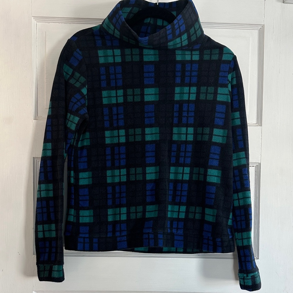 Dudley Stephens Black and Blue Plaid Fleece